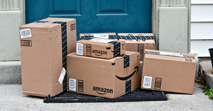 8 Reasons Why Your Products Should Be on Amazon Amazon boxes on doorstep