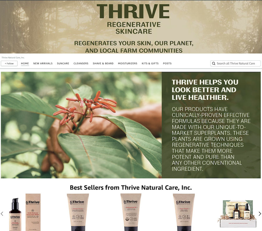 thrive amazon storefront