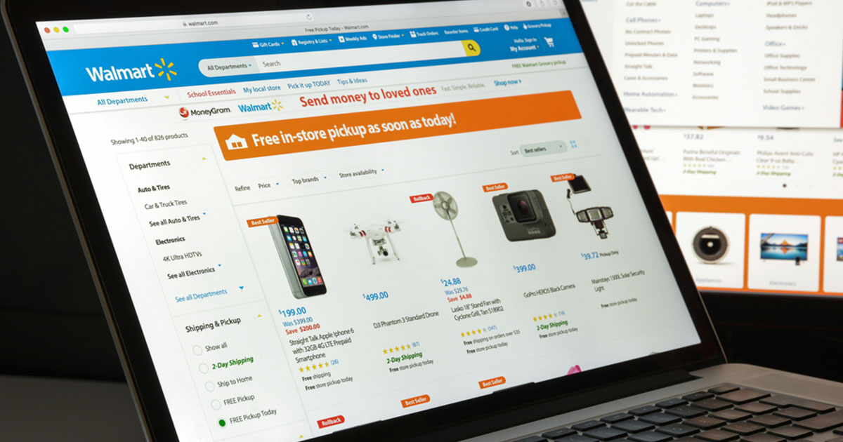walmart on a computer feature