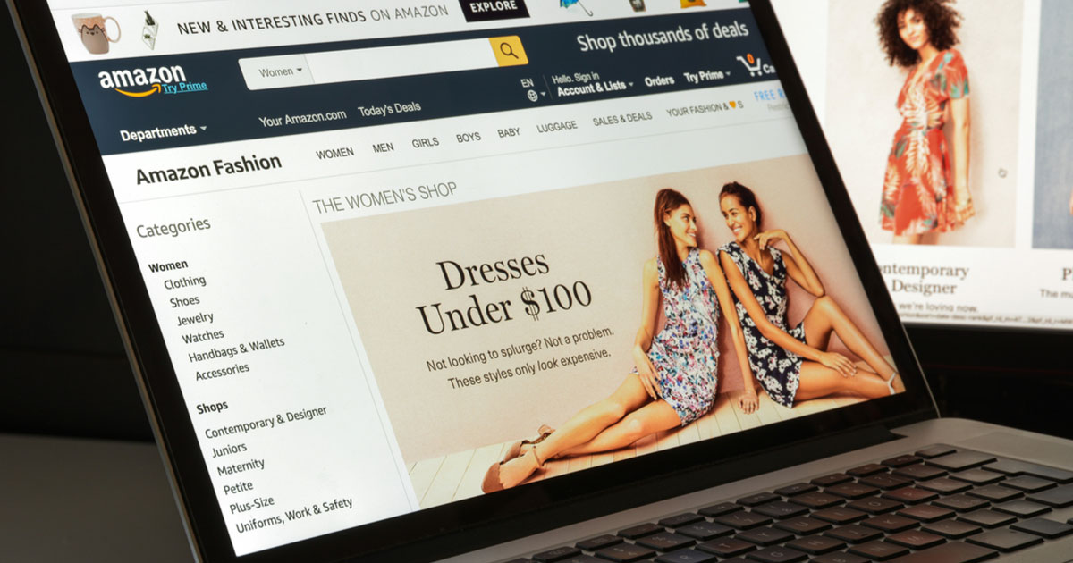 amazon fashion on a computer