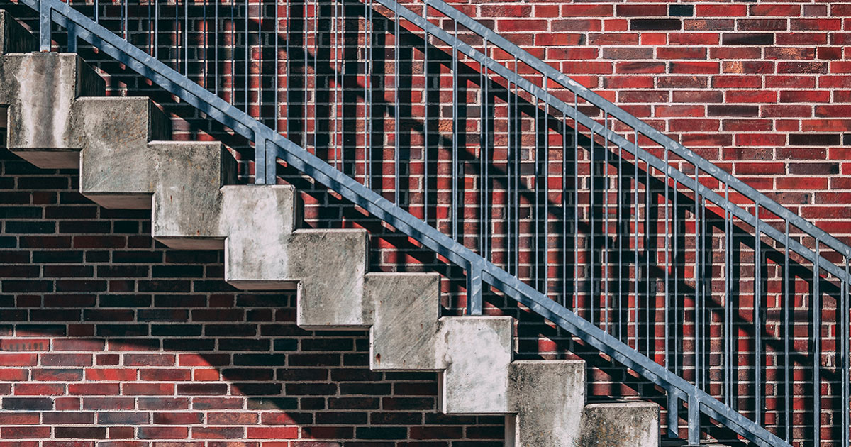 stairs against a wall