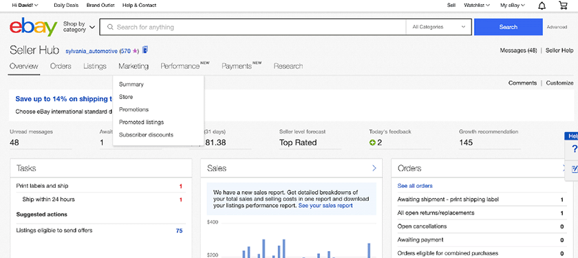 Ebay Seller Hub