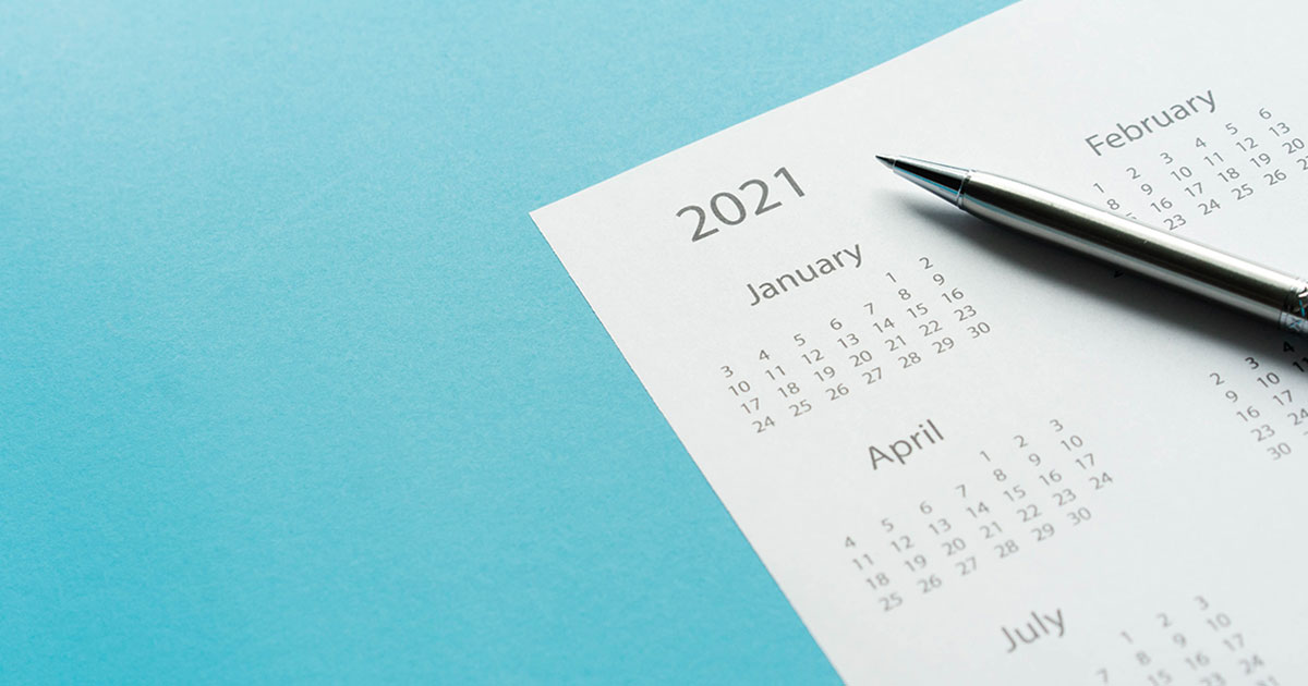 2021 calendar holidays