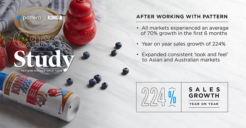 KONG Saw a 224% Increase in Year-Over-Year Sales Growth with a Pattern Partnership Kong case study results