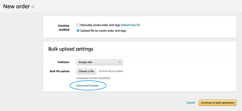 bulk upload settings download