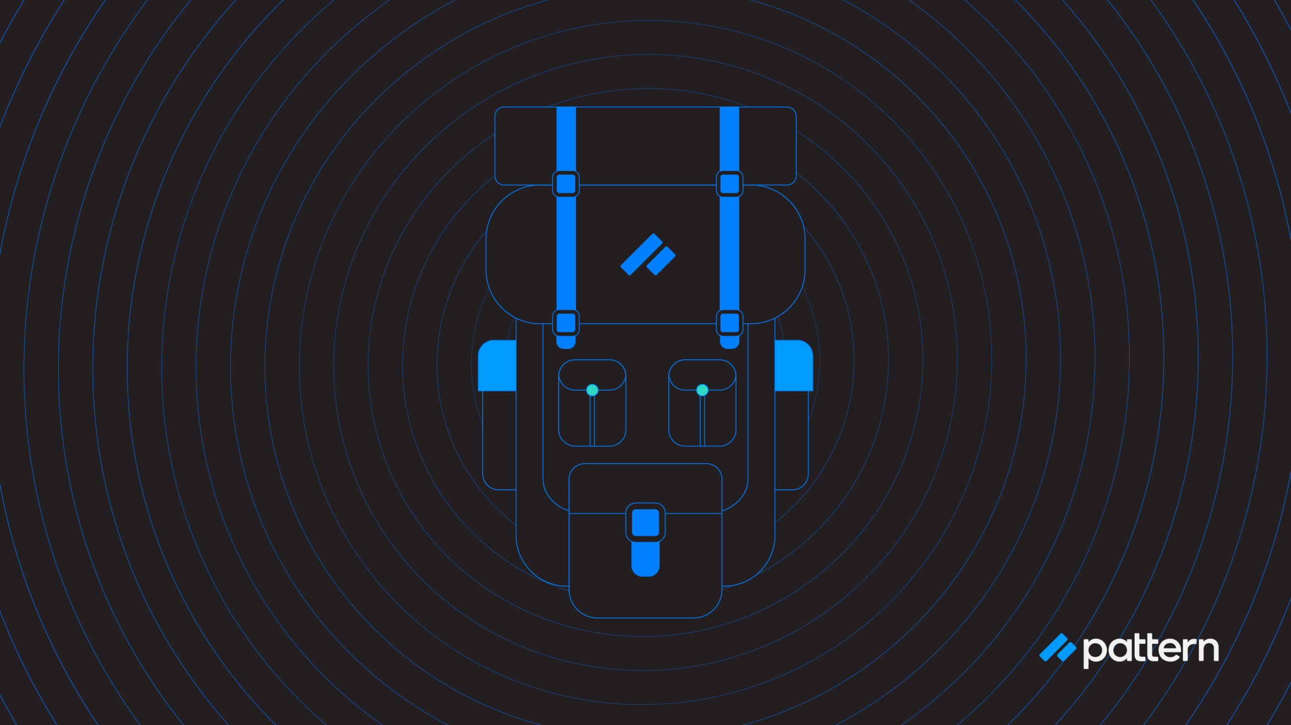 A geometric depiction of a backpack